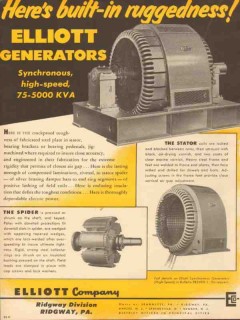 elliott company 1953 heres built in ruggedness generators vintage ad