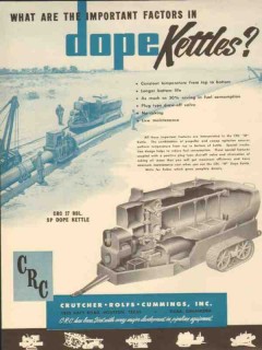 Crutcher Rolfs Cummings Inc 1953 Vintage Ad Oil Dope Kettle Factors Crutcher Rolfs Cummings Inc 1953 Vintage Ad Oil Dope Kettle Factors