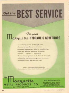 marquette metal products company 1953 best service governor vintage ad marquette metal products company 1953 best service governor vintage ad