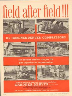 Gardner-Denver Company 1953 Vintage Ad Oil Field Compressors After