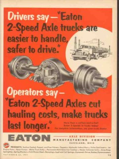 eaton mfg company 1953 2-speed axles trucks vintage ad