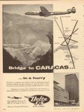 delta c and s air lines 1953 bridge to caracas in a hurry vintage ad