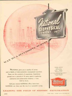 National Geophysical Company 1953 Vintage Ad Oil Successful Survey National Geophysical Company 1953 Vintage Ad Oil Successful Survey