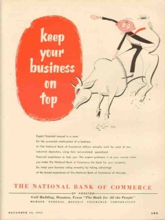 national bank of commerce 1953 houston tx business on top vintage ad national bank of commerce 1953 houston tx business on top vintage ad
