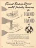 national bank of tulsa 1953 oil industry financing vintage ad