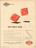 Diamond Alkali Company 1953 Vintage Ad Chemicals You Cant Lose Dice Diamond Alkali Company 1953 Vintage Ad Chemicals You Cant Lose Dice