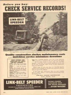 Link-Belt Speeder Corp 1953 Vintage Ad Crawler Pipeline Service Record Link-Belt Speeder Corp 1953 Vintage Ad Crawler Pipeline Service Record