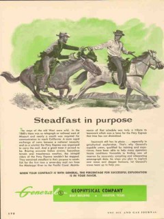 General Geophysical Company 1953 Vintage Ad Oil Steadfast Purpose Pony