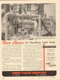 Orbit Valve Company 1953 Vintage Ad Oil Handling Light Ends Choice Orbit Valve Company 1953 Vintage Ad Oil Handling Light Ends Choice