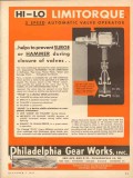 Philadelphia Gear Works 1953 Vintage Ad Oil Field Hi-Lo 2-Speed Valve