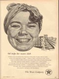 Texas Company 1953 Vintage Ad Texaco Oil Helps Her Weave Cloth Texas Company 1953 Vintage Ad Texaco Oil Helps Her Weave Cloth