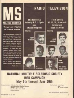national multiple sclerosis society 1965 radio tv campaign vintage ad national multiple sclerosis society 1965 radio tv campaign vintage ad