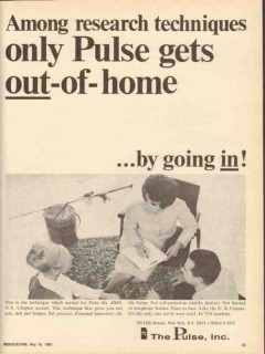 the pulse inc 1965 among research techniques in home vintage ad the pulse inc 1965 among research techniques in home vintage ad