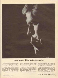 n w ayers son 1965 look again hes watching radio vintage ad n w ayers son 1965 look again hes watching radio vintage ad