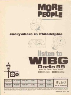 wibg 1965 philadelphia pa more people listen to radio 99 vintage ad wibg 1965 philadelphia pa more people listen to radio 99 vintage ad