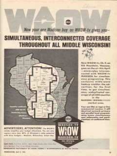 wkow tv 1965 madison wi simultaneous waow wausau midwis vintage ad wkow tv 1965 madison wi simultaneous waow wausau midwis vintage ad