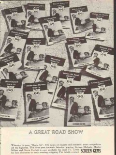 route 66 1965 great road show maharis milner corbett media vintage ad route 66 1965 great road show maharis milner corbett media vintage ad