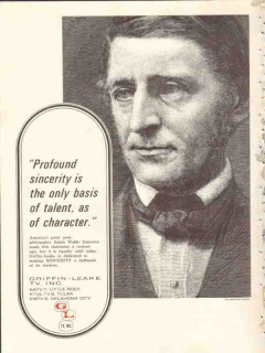 griffin-leake tv inc 1965 sincerity ralph waldo emerson vintage ad griffin-leake tv inc 1965 sincerity ralph waldo emerson vintage ad