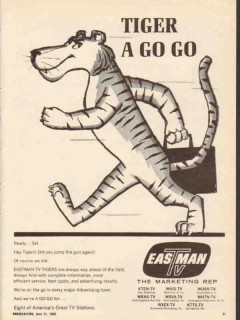 eastman tv 1965 tiger a go go television marketing rep vintage ad eastman tv 1965 tiger a go go television marketing rep vintage ad
