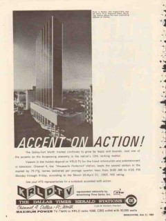 krld tv 1965 dallas ft worth tx channel 4 accent on action vintage ad krld tv 1965 dallas ft worth tx channel 4 accent on action vintage ad