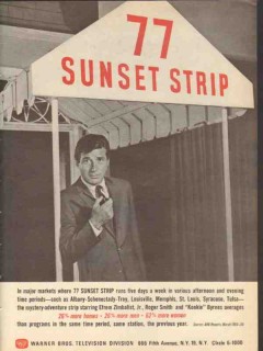 warner bros 1965 77 sunset strip efrem zimbalist jr kookie vintage ad warner bros 1965 77 sunset strip efrem zimbalist jr kookie vintage ad