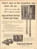 Ingersoll-Rand 1953 Vintage Ad Pumps Vertical Turbine Type Install