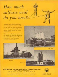 chemical construction corp 1953 how much sulfuric acid vintage ad chemical construction corp 1953 how much sulfuric acid vintage ad