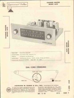 channel master model 6610 am fm tuner sams photofact manual