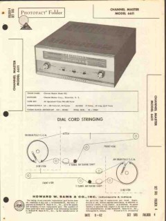 channel master model 6611 am fm radio tuner sams photofact manual