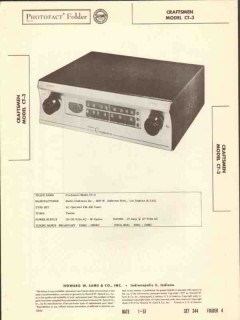 radio craftsmen model ct-3 am fm tuner sams photofact manual radio craftsmen model ct-3 am fm tuner sams photofact manual