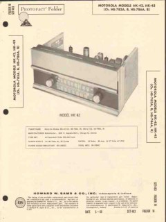 motorola models hk-42 hk-43 am fm radio tuner sams photofact manual