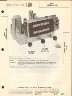 pilot radio model af-605 am fm tuner sams photofact manual pilot radio model af-605 am fm tuner sams photofact manual