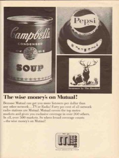 mutual broadcasting system 1965 campbells pepsi wise money vintage ad mutual broadcasting system 1965 campbells pepsi wise money vintage ad