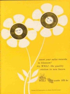 weli 1965 new haven ct radio 970 sales records to blossom vintage ad weli 1965 new haven ct radio 970 sales records to blossom vintage ad