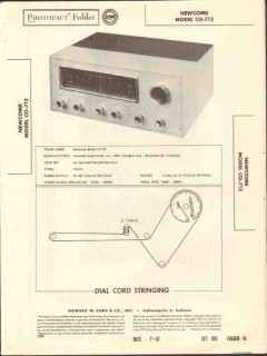 newcomb model co-712 am fm radio receiver sams photofact manual newcomb model co-712 am fm radio receiver sams photofact manual