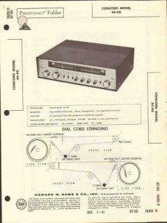 concord electronics model af-10 am fm receiver sams photofact manual
