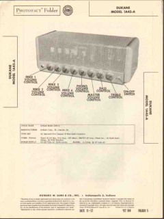 dukane model 1a45-a 50 watt audio amplifier sams photofact manual dukane model 1a45-a 50 watt audio amplifier sams photofact manual