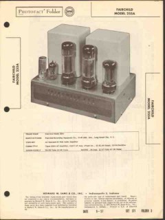 fairchild model 255a 30 watt audio amplifier sams photofact manual fairchild model 255a 30 watt audio amplifier sams photofact manual