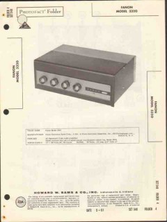fanon model 3320 5 tube audio amplifier sams photofact manual fanon model 3320 5 tube audio amplifier sams photofact manual