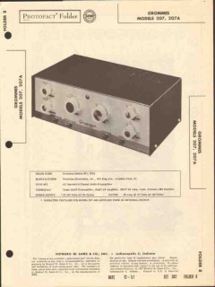 grommes models 207 207a audio preamplifier sams photofact manual grommes models 207 207a audio preamplifier sams photofact manual