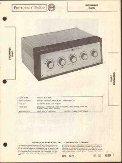 grommes model 56pg 12 watt audio amplifier sams photofact manual grommes model 56pg 12 watt audio amplifier sams photofact manual
