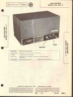 hallicrafters model a-84 10 watt audio amplifier sams photofact manual hallicrafters model a-84 10 watt audio amplifier sams photofact manual