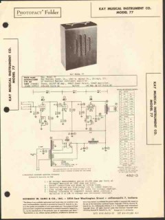 kay model 77 3 tube musical instrument amplifier sams photofact manual kay model 77 3 tube musical instrument amplifier sams photofact manual
