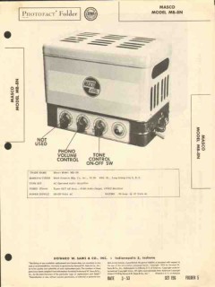 masco model mb-8n 3 tube audio amplifier sams photofact manual masco model mb-8n 3 tube audio amplifier sams photofact manual