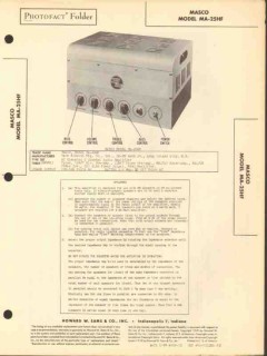 masco model ma-25hf 7 tube audio amplifier sams photofact manual masco model ma-25hf 7 tube audio amplifier sams photofact manual