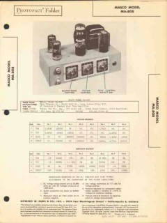 masco model ma-808 4 tube audio amplifier sams photofact manual masco model ma-808 4 tube audio amplifier sams photofact manual