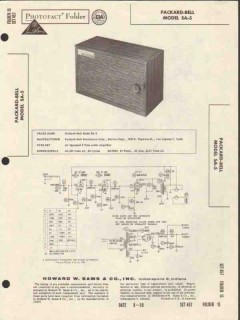 packard-bell model sa-5 3 tube audio amplifier sams photofact manual packard-bell model sa-5 3 tube audio amplifier sams photofact manual