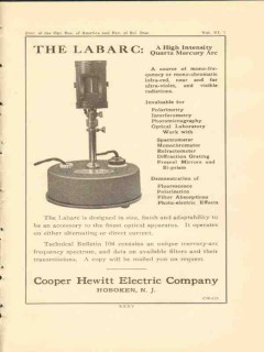 cooper hewitt electric co 1922 labarc quartz mercury arc vintage ad