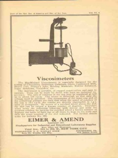 eimer and amend 1922 macmichael viscosimeters vintage ad