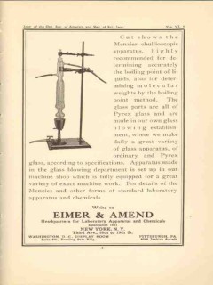 eimer and amend 1922 menzies ebullioscopic apparatus vintage ad